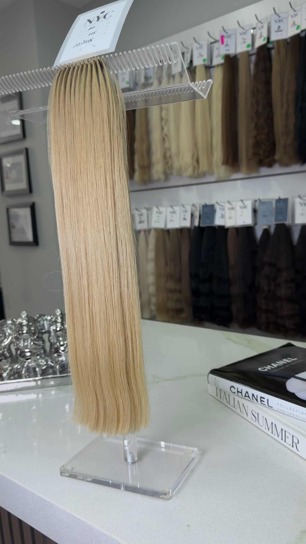Premium Slavic Colored Hair – Blonde Straight Bulk, 20 Inch, 115g