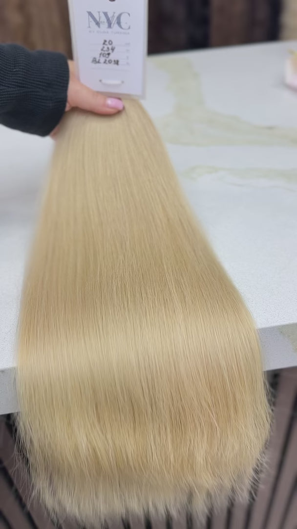 K-tip Slavic hair, colored, wavy 20 inch, 109gr, 234str