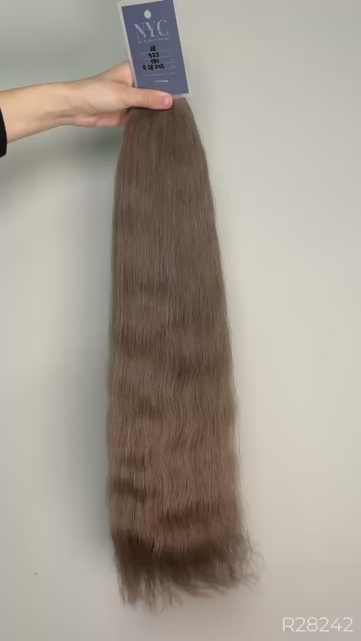 K-Tip Slavic Hair – Light Brown Body Wave 28 Inch | LuxHairNYC