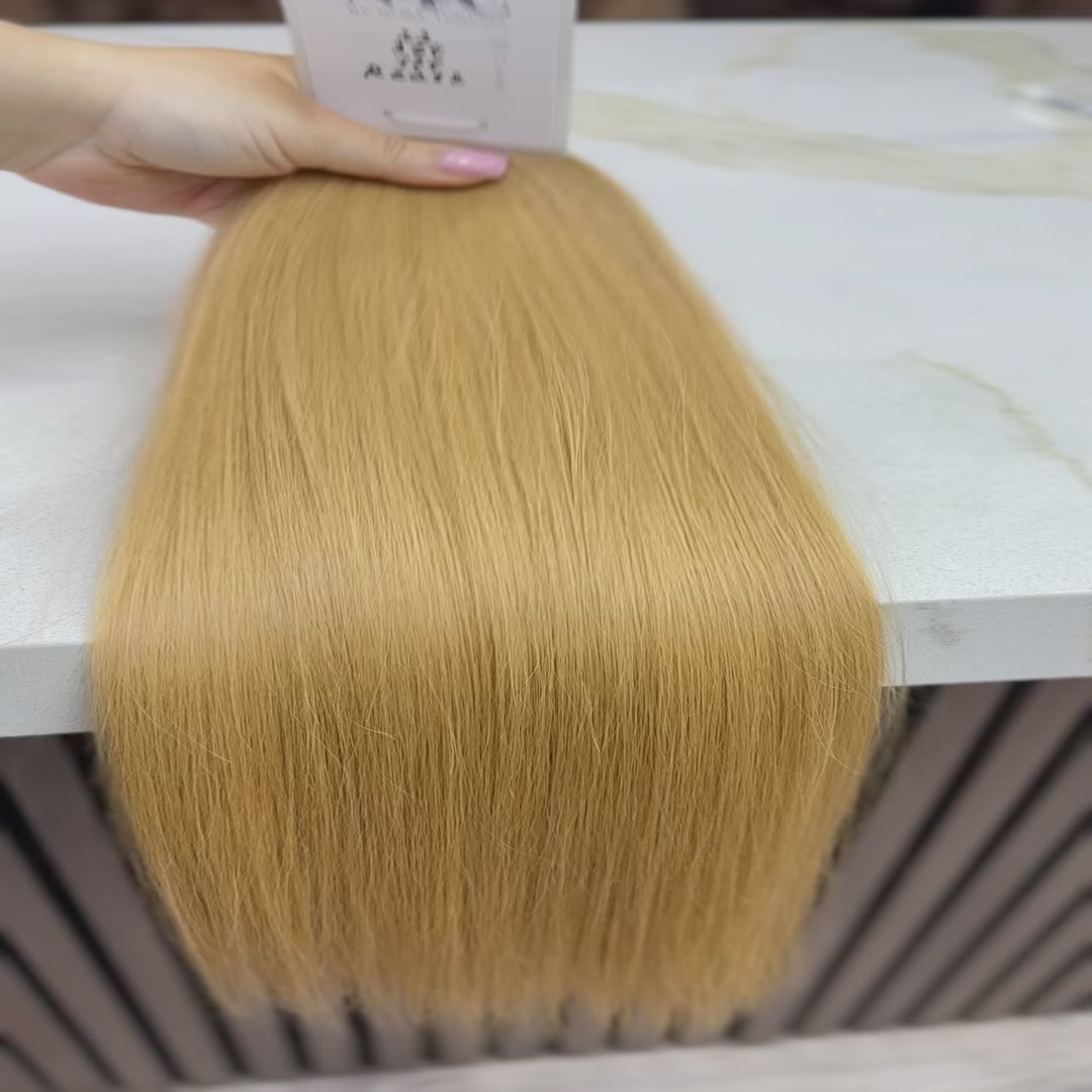 K-tip Slavic hair, colored, straight 22 inch, 167gr, 364 str