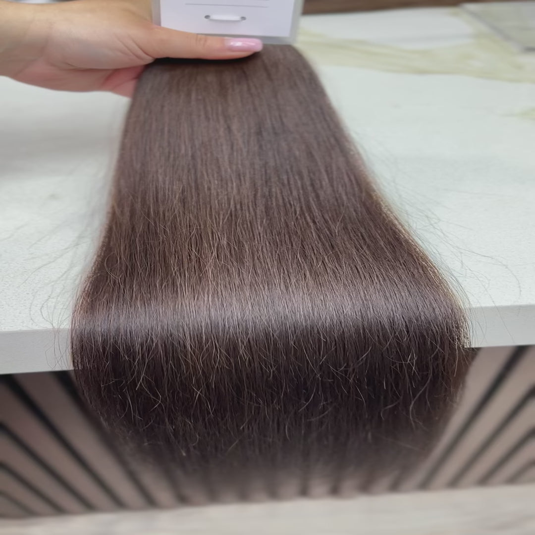 K-tip Slavic hair, colored, straight 22 inch, 91gr, 160str