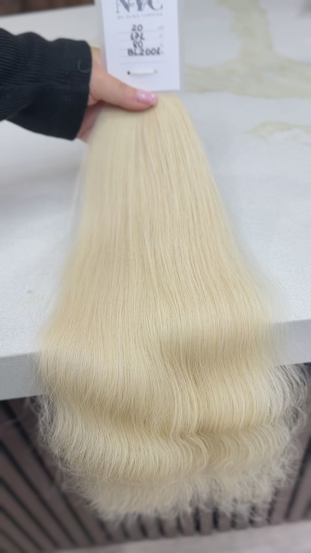 K-tip Slavic hair, colored, wavy 20 inch, 80gr, 171str