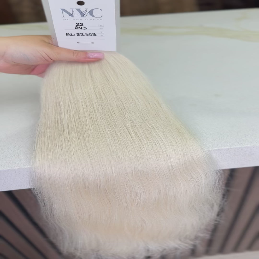 K-tip Slavic hair, colored, wavy 22 inch, 135gr, 273str