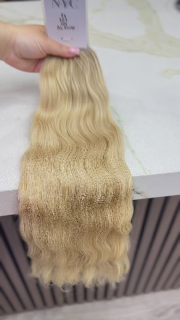 K-tip Slavic hair, colored, wavy 24 inch, 104gr, 207str