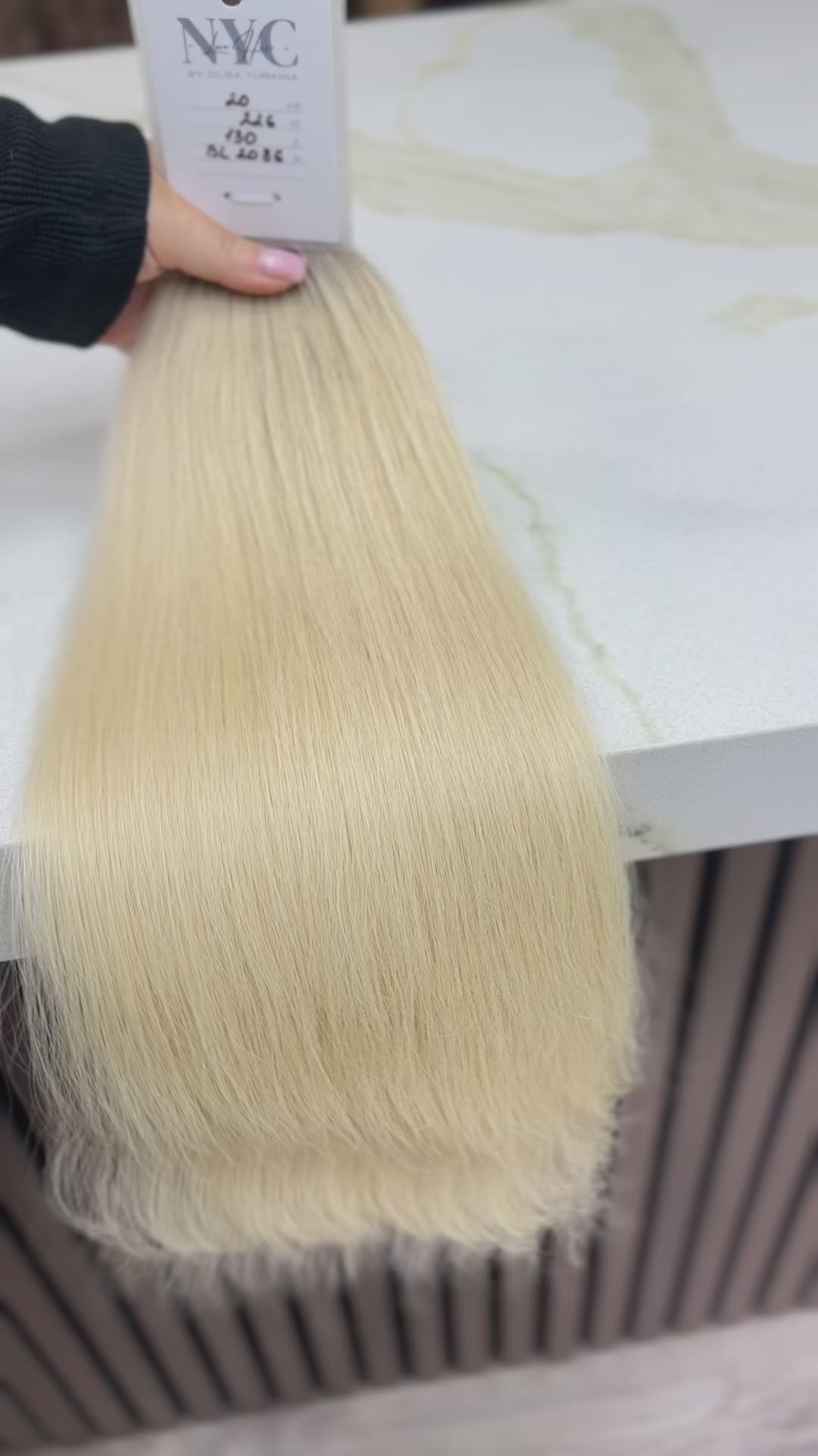 K-tip Slavic hair, colored, wavy 20 inch, 130gr, 226str