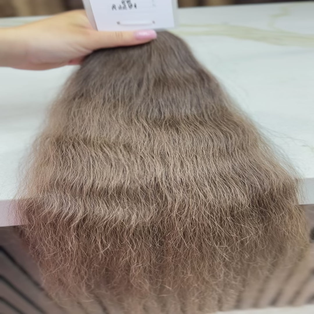 K-tip Slavic hair, colored, curly 22 inch, 61gr, 105str