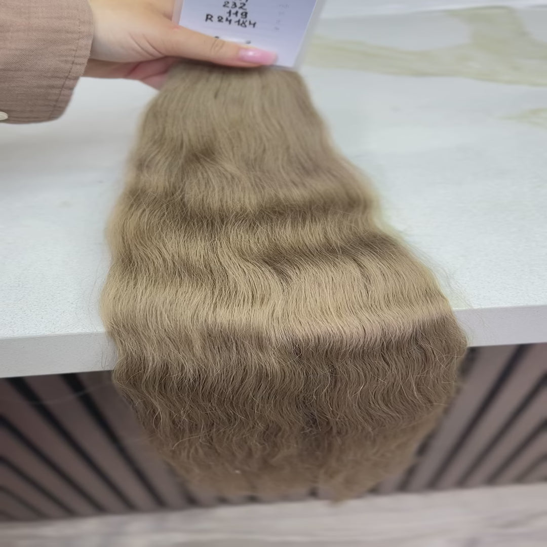 K-tip Slavic hair, colored, wavy 24 inch, 119gr, 232str