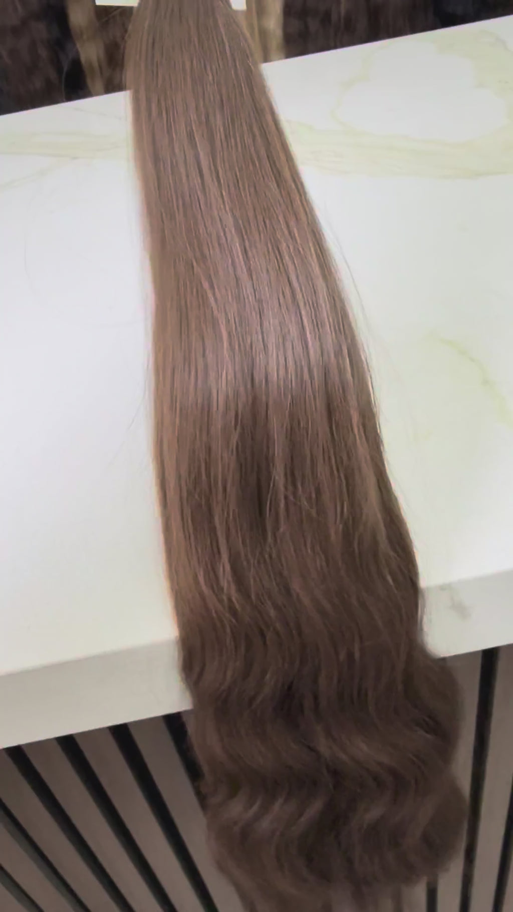  100% Russian Slavic wavy weft hair from a single donor. 