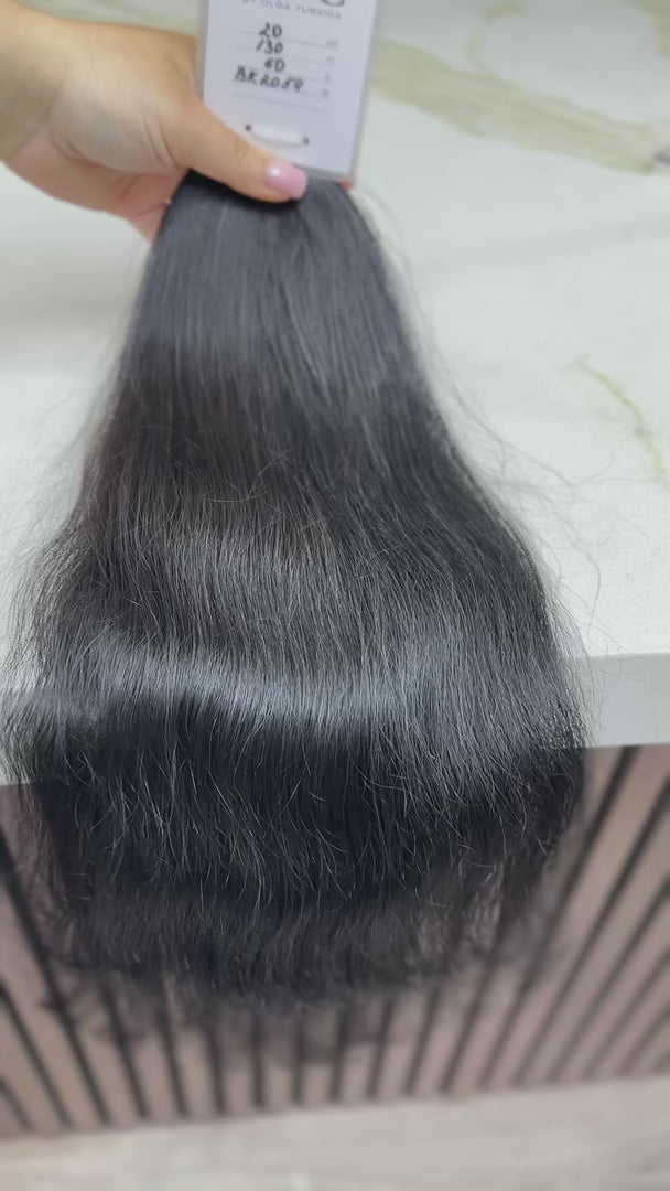 K-tip Slavic hair, colored, wavy 20 inch, 60gr, 130 str