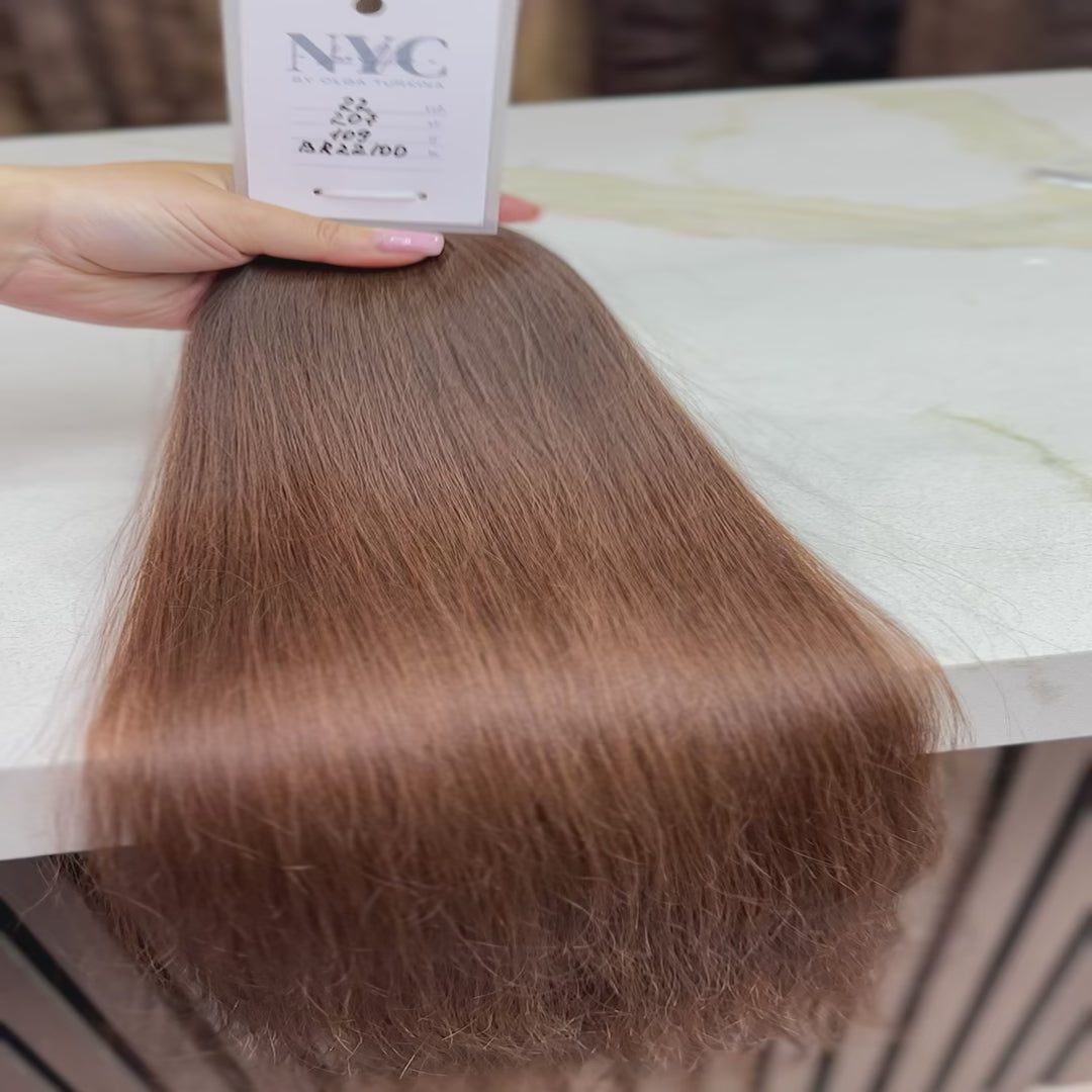 K-tip Slavic hair, colored, wavy 22 inch, 109gr, 207str