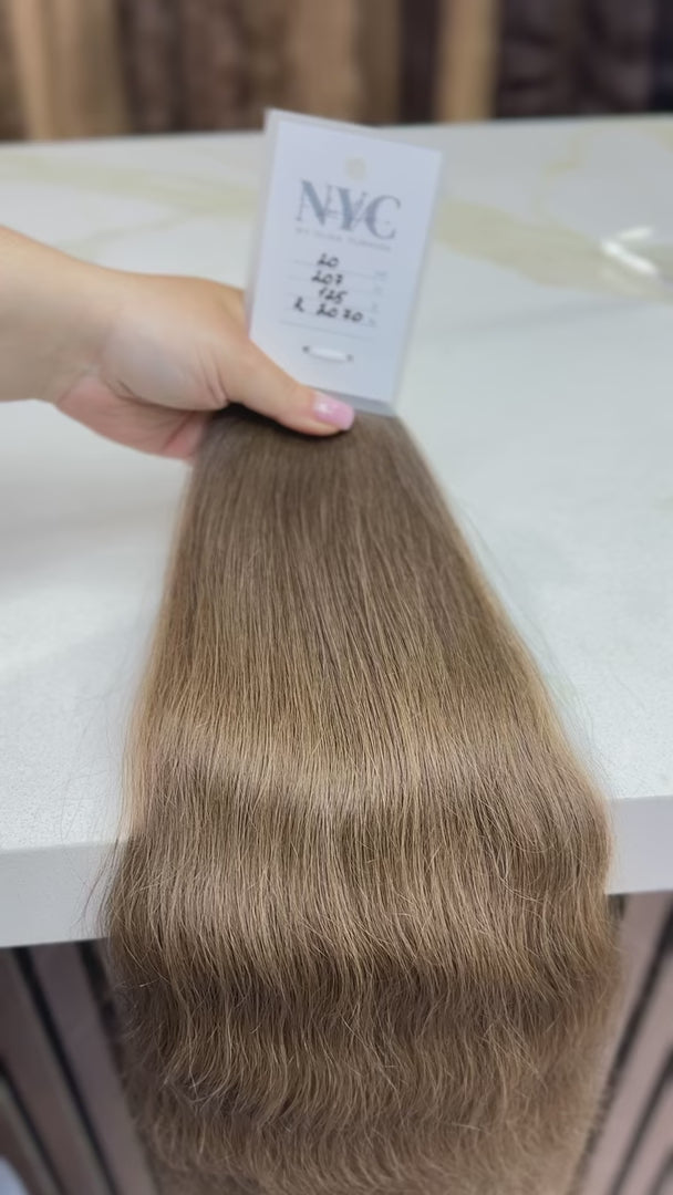 K-tip Slavic hair, colored, wavy 20 inch, 125gr, 207str