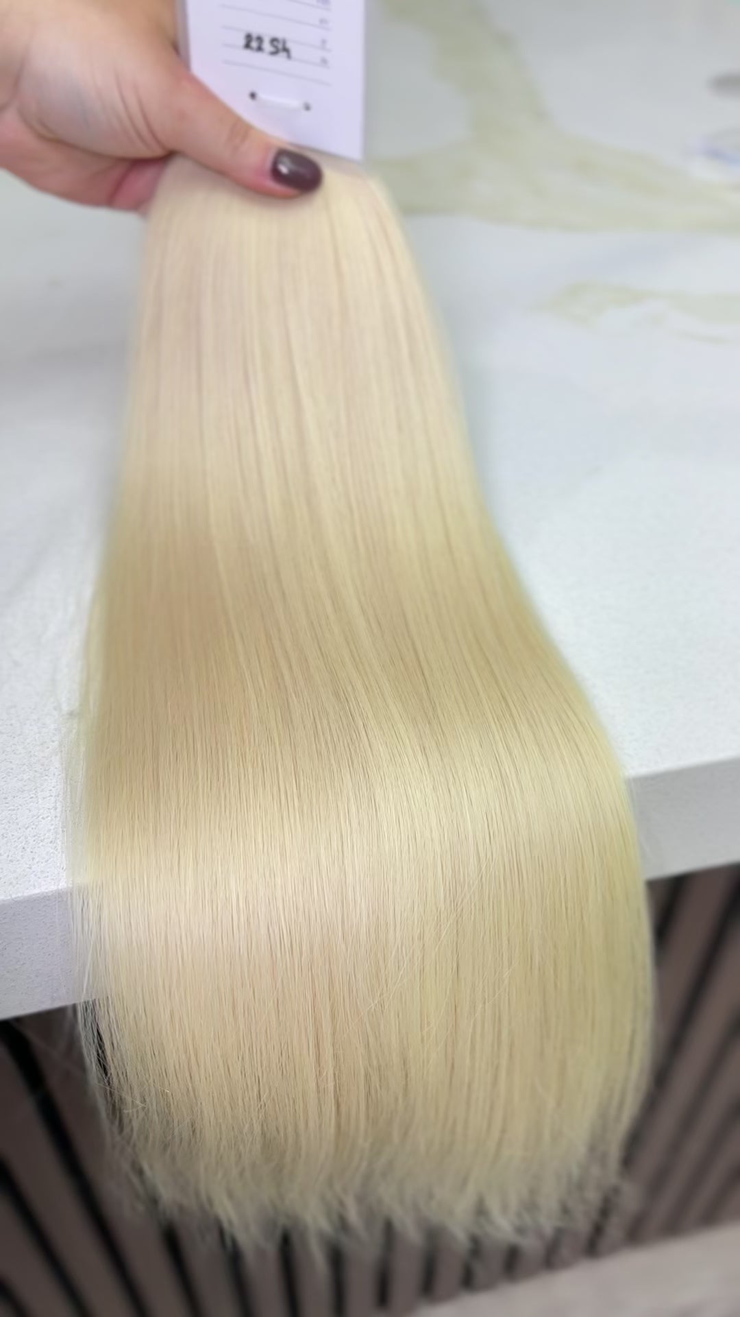Bulk Slavic hair, colored, straight 22 inch: 102g