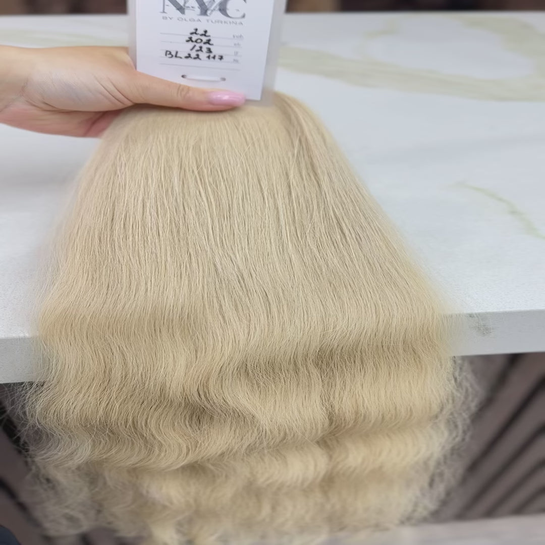 K-tip Slavic hair, colored, wavy 22 inch, 119gr, 202 str