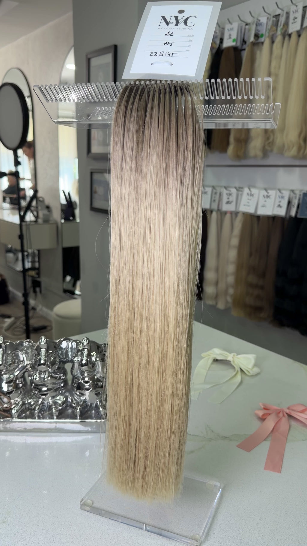 Dark Root to Blonde Ombre 22 Inch, 145g