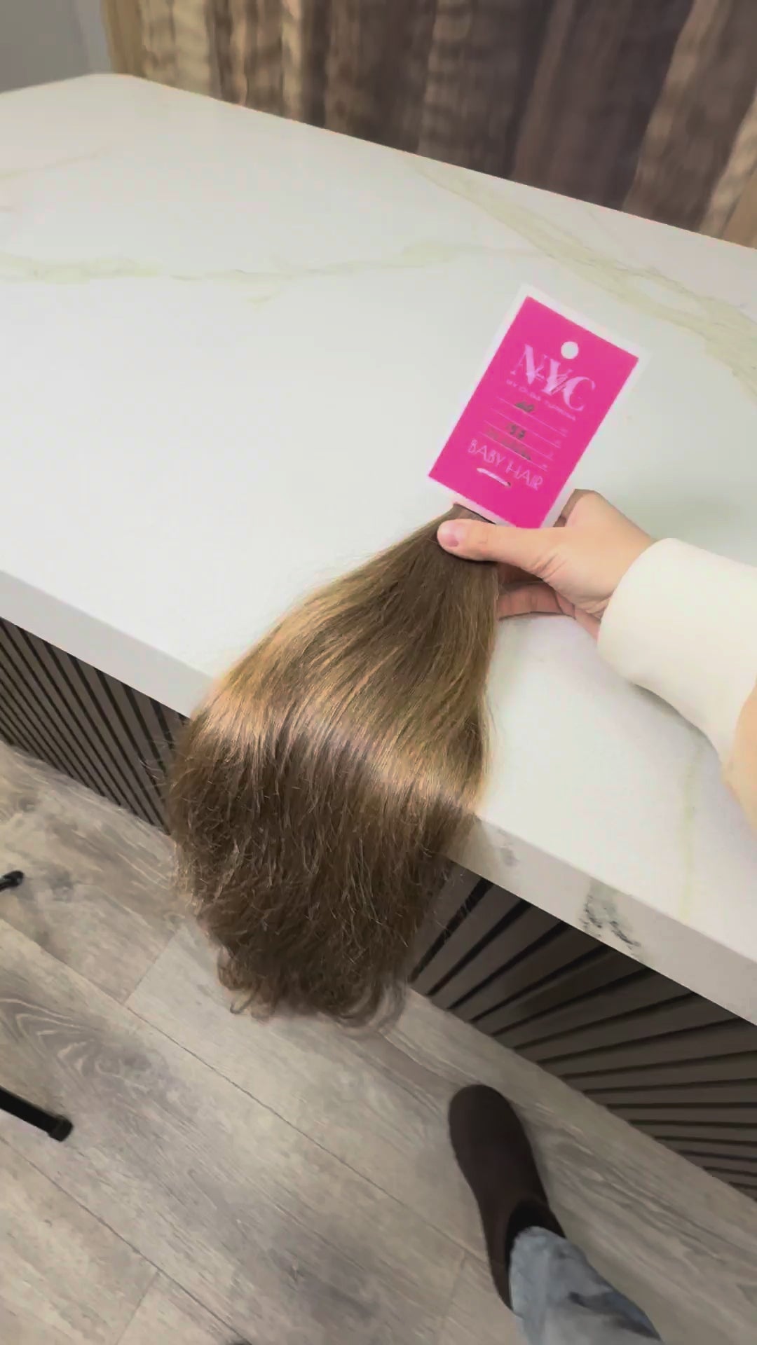 Premium Russian Slavic virgin bulk hair, body-straight texture, 20 inches long, 157g, unprocessed and natural, displayed in a bundle showing natural shine and softness, perfect for custom extensions and styling.