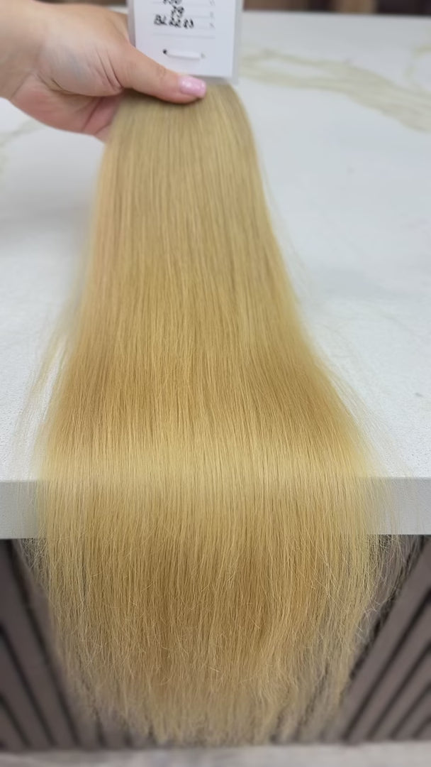 K-tip Slavic hair, colored, straight 22 inch, 79gr, 150str