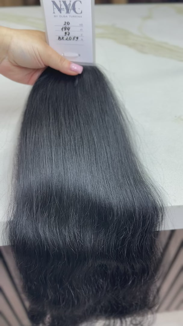 K-tip Slavic hair, colored, wavy 20 inch, 97gr, 194 str