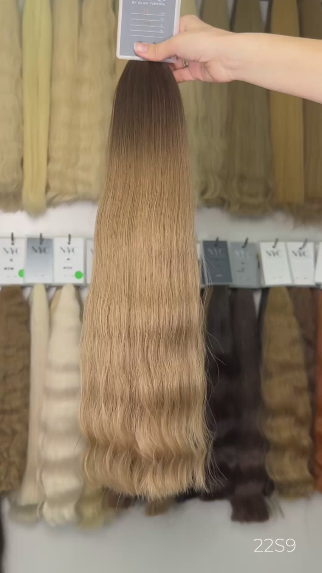 Premium Slavic Bulk Hair Straight – Light Brown 22" LUXHAIRNYCSHOP