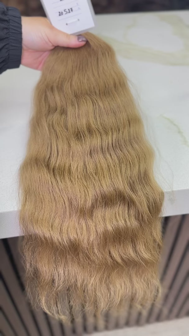 Bulk Slavic hair, colored ,wavy 20 inch: 83g