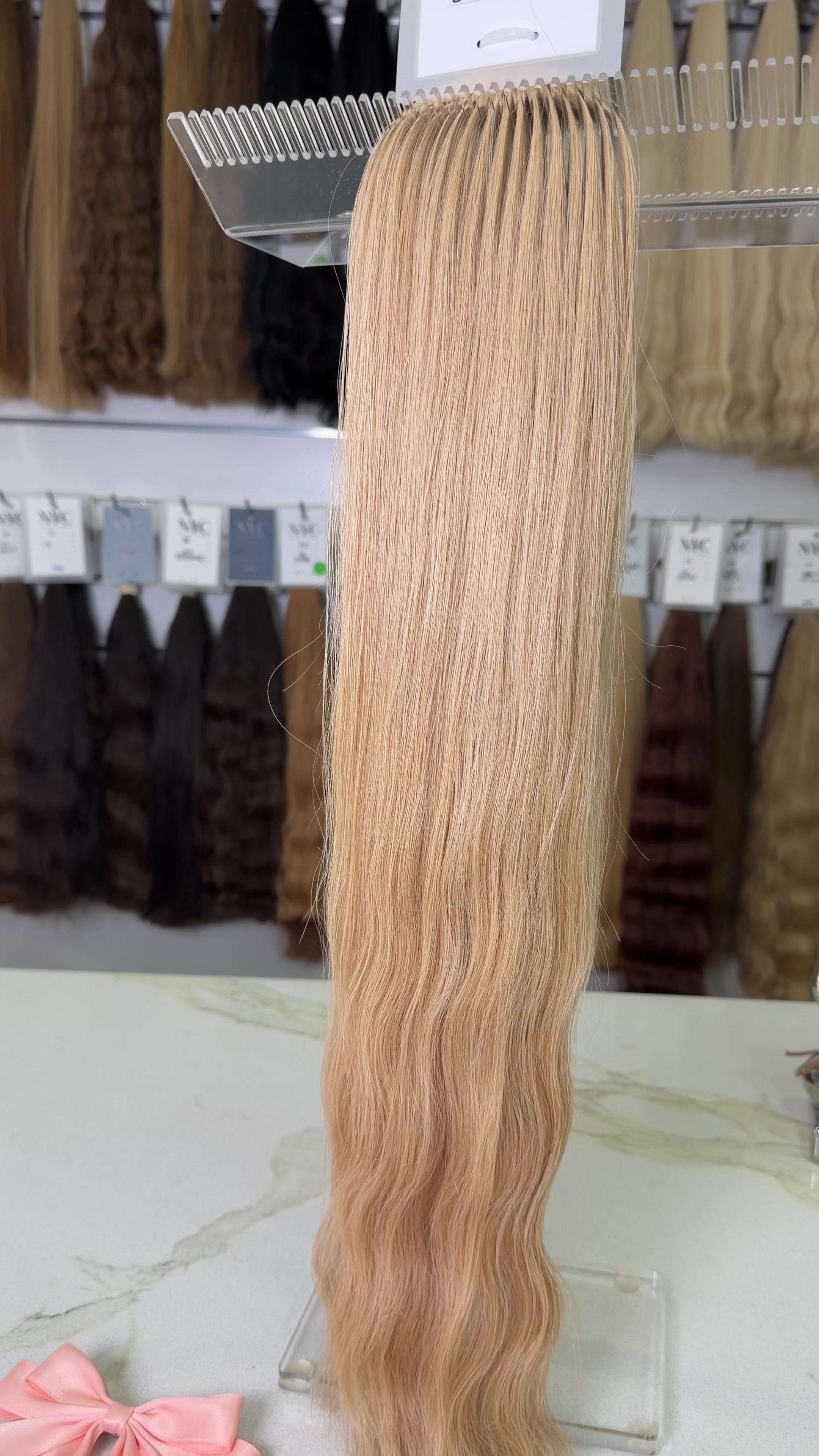 Premium Slavic Colored Hair – Blonde Wavy Bulk, 24 Inch, 108g