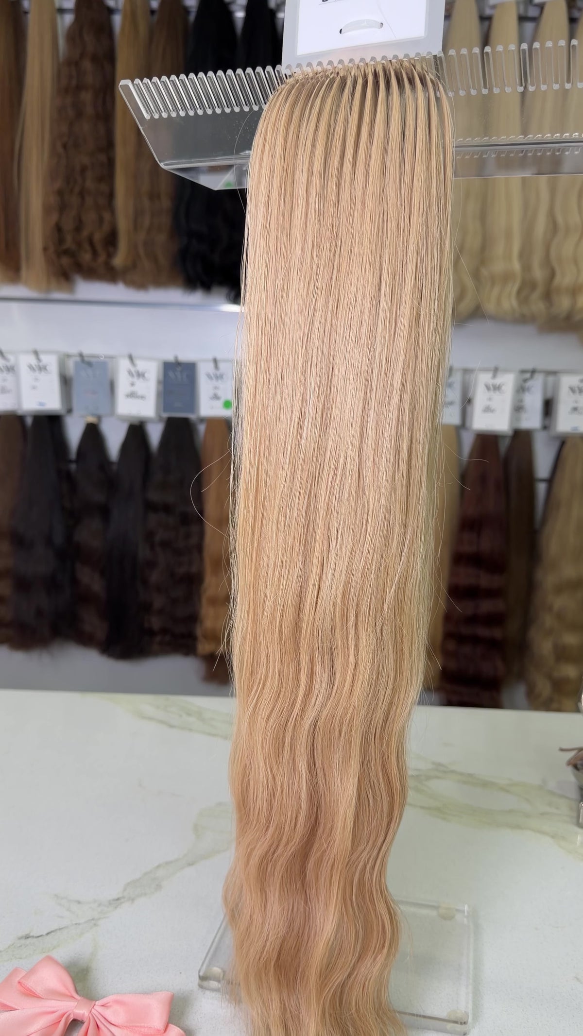 Premium Slavic Colored Hair – Blonde Wavy Bulk, 24 Inch, 108g