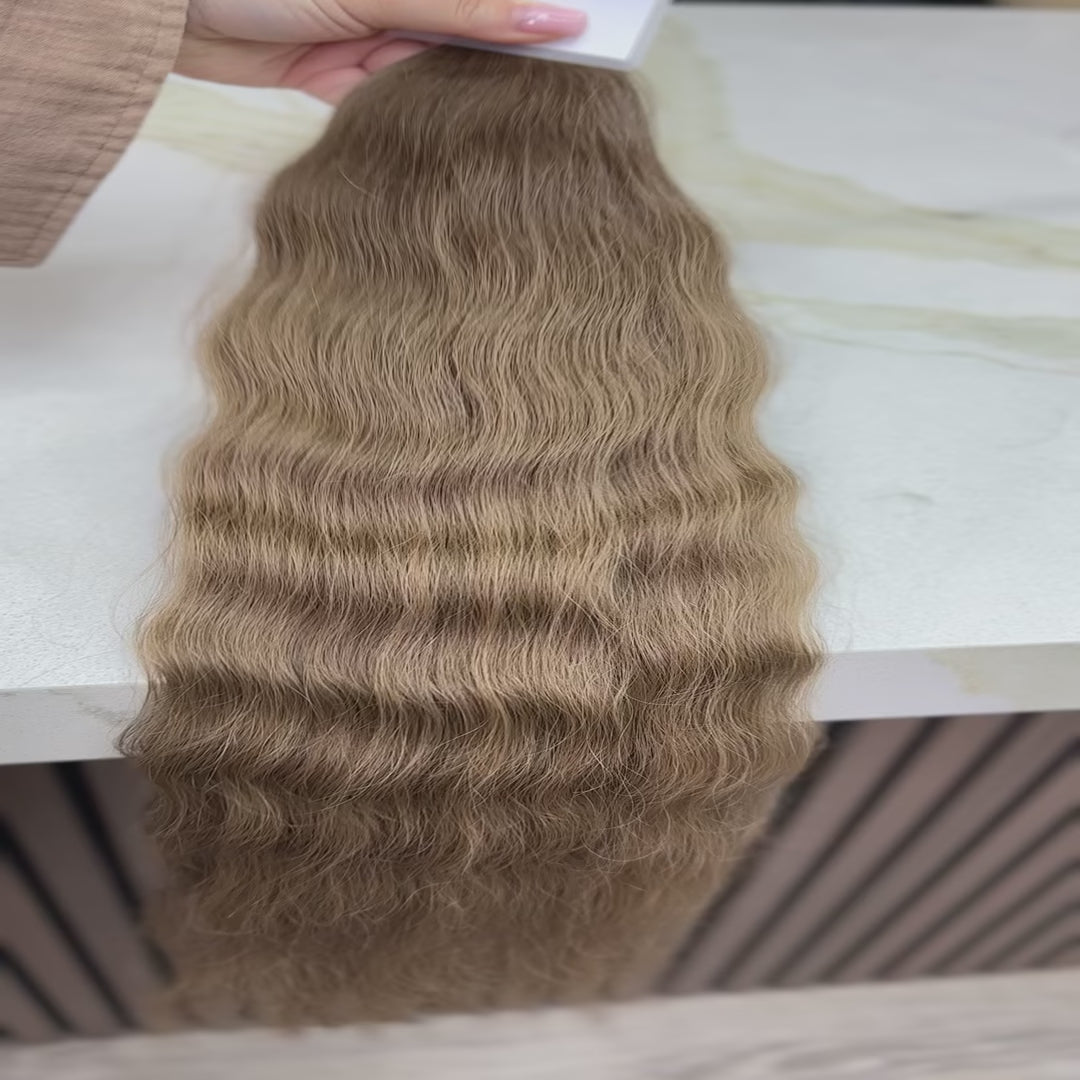 K-tip Slavic hair, colored, wavy 24 inch, 96gr, 172str