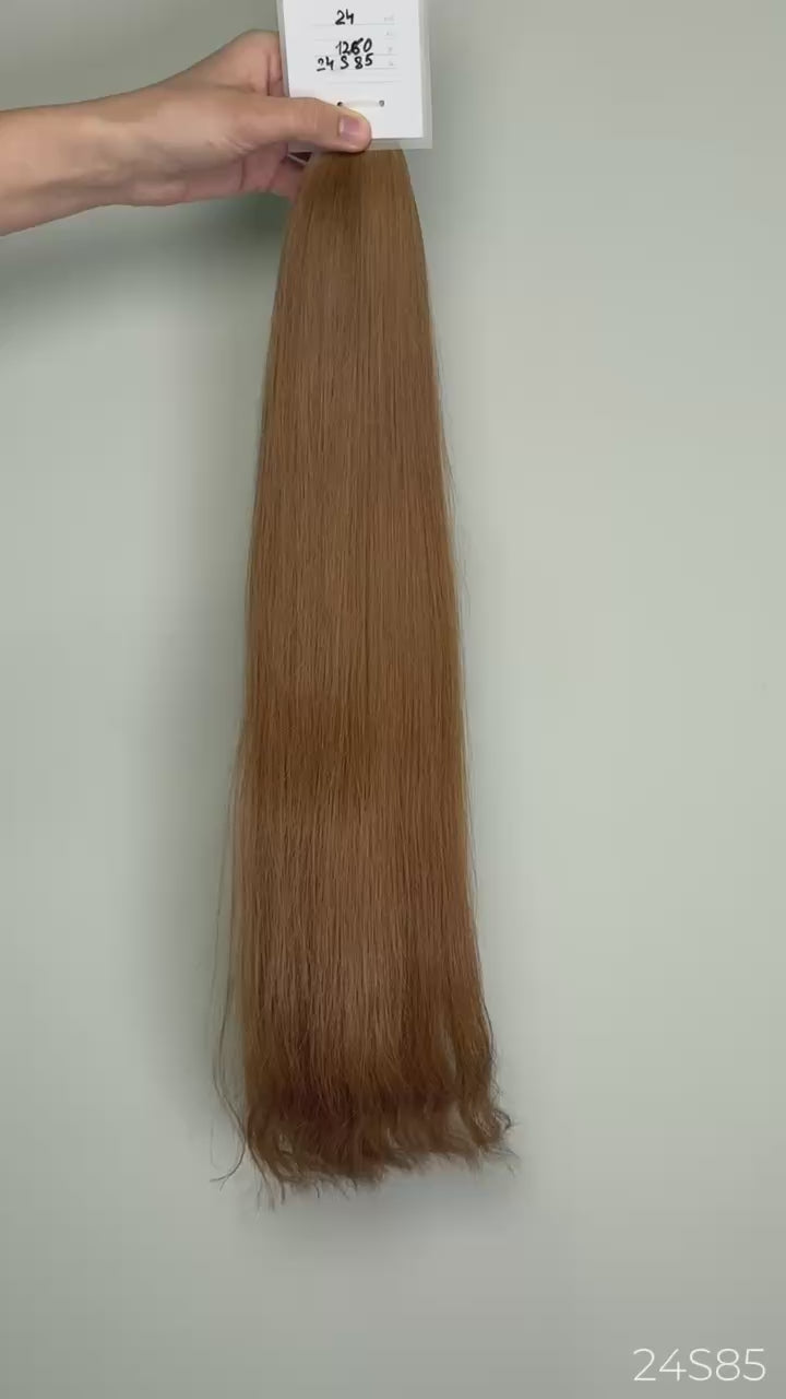 Premium Slavic Colored Hair Red Straight Bulk 24 Inch | LuxHairNYC