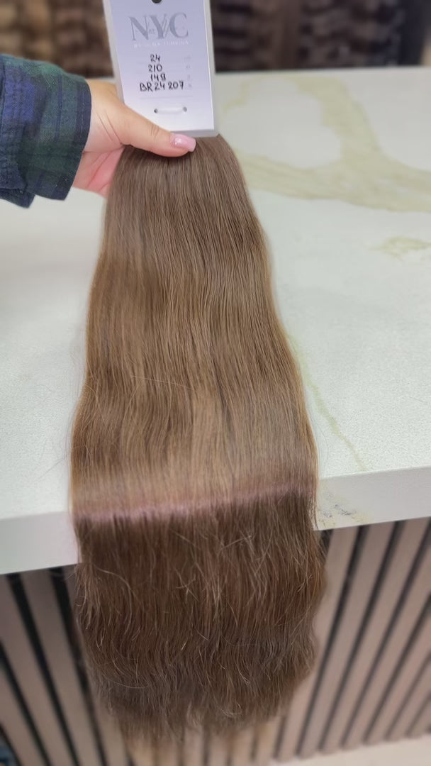 K-tip Slavic hair, colored, wavy 24 inch, 149gr, 210str