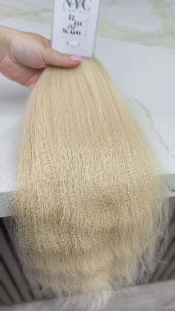K-tip Slavic hair, colored, wavy 22 inch, 126gr, 224str