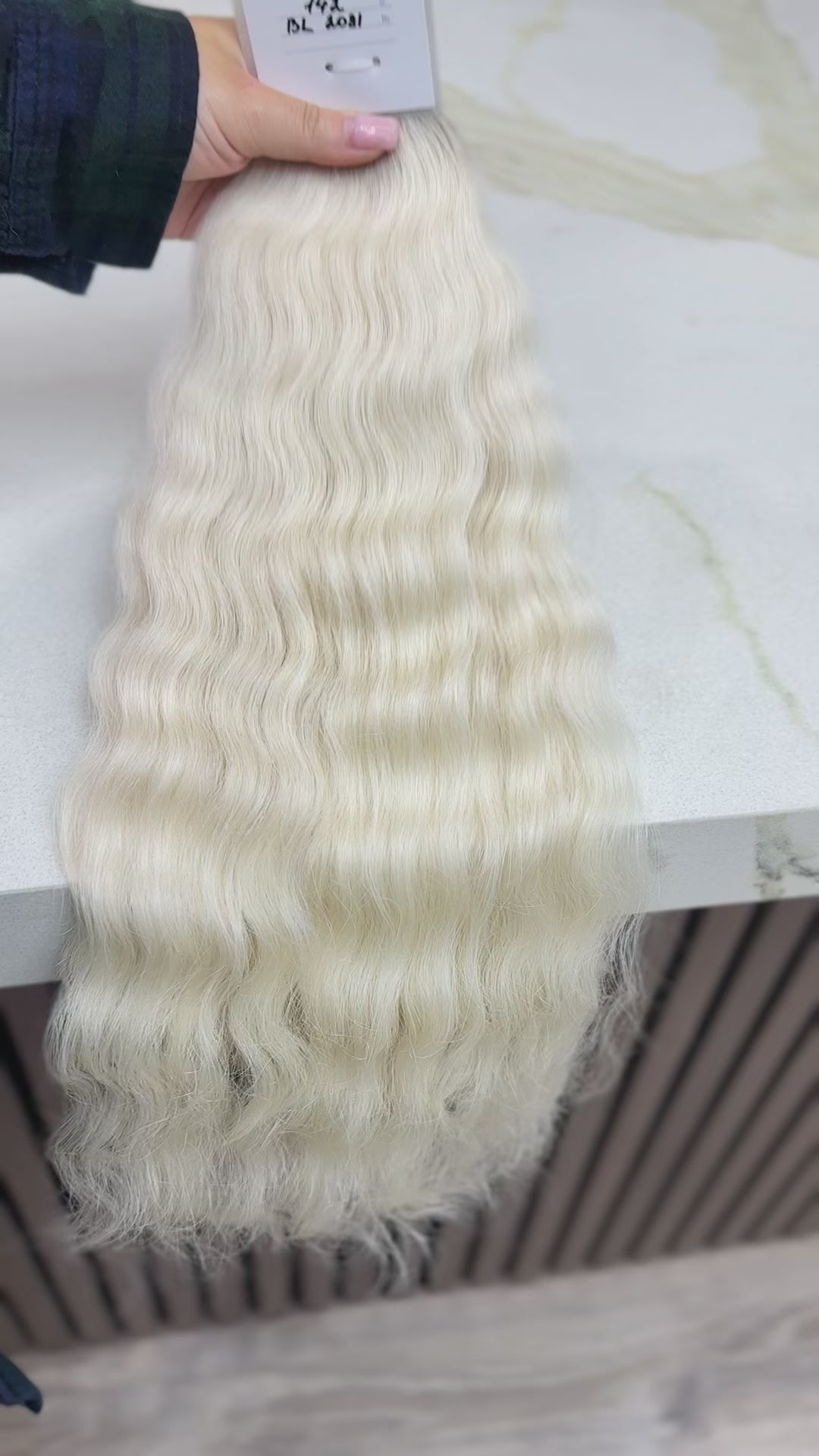 K-tip Slavic hair, colored, curly 20 inch, 142gr, 234str
