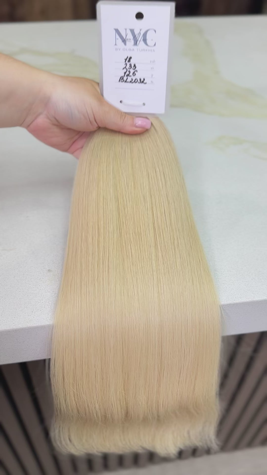 K-tip Slavic hair, colored, wavy 18 inch, 126gr, 233str