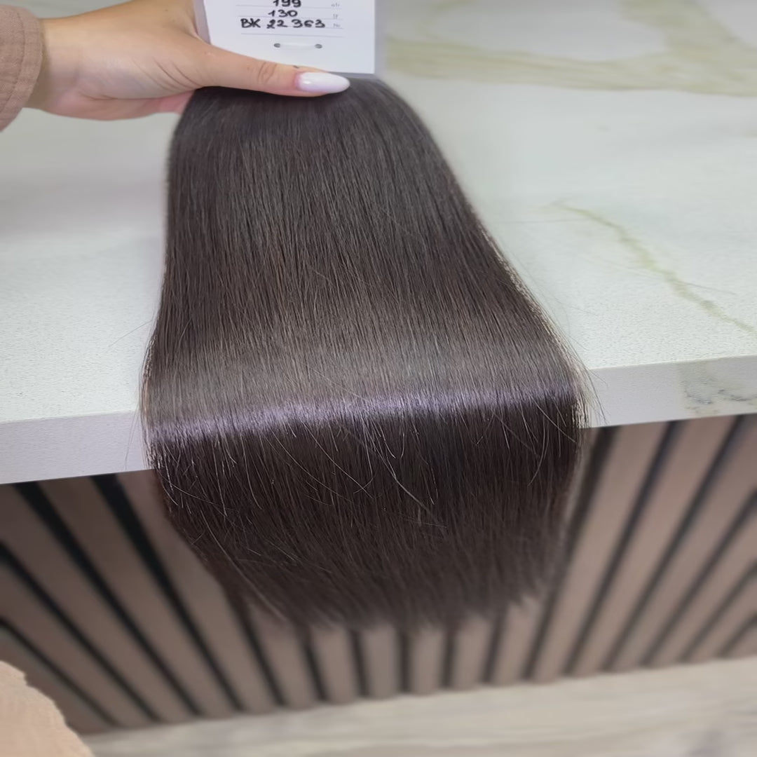 K-tip Slavic hair, colored, straight 22 inch, 130gr, 199str