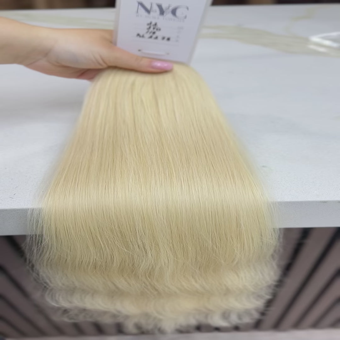 K-tip Slavic hair, colored, wavy 22 inch, 117gr, 240 str