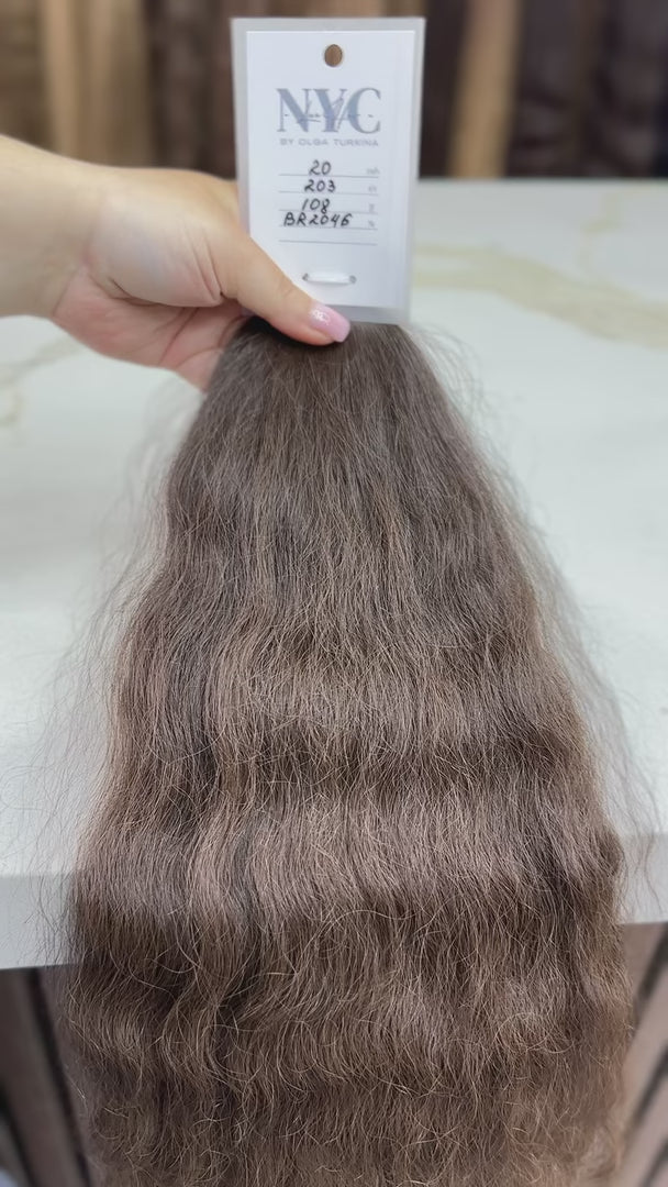 K-tip Slavic hair, colored, curly 20 inch, 108gr, 203str