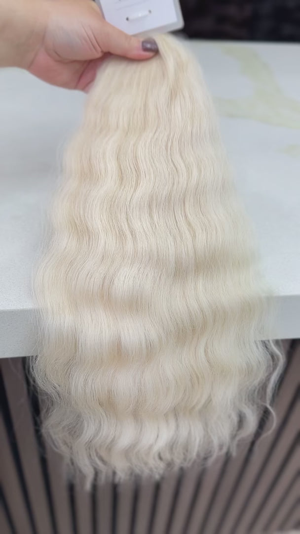Bulk Slavic hair, colored ,wavy 20 inch: 98g