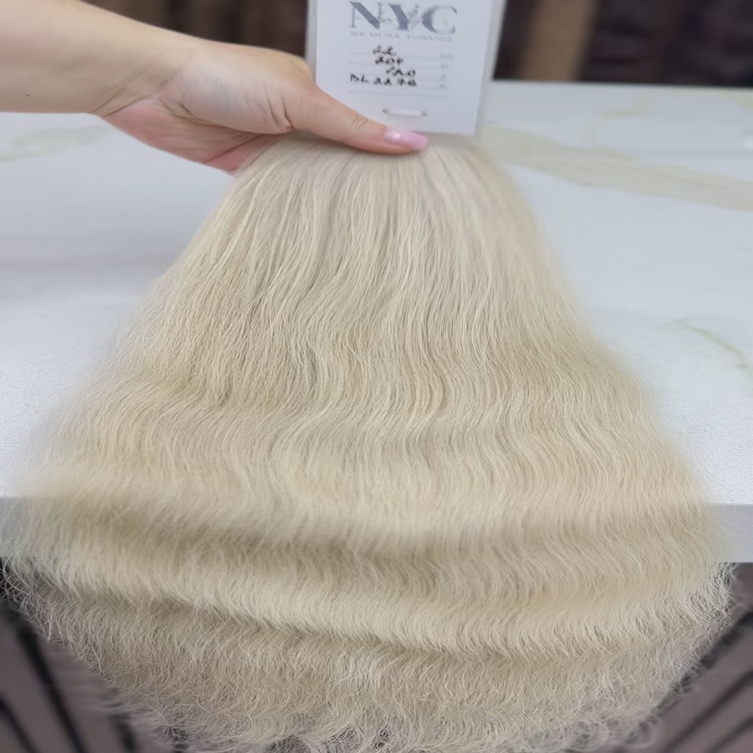 K-tip Slavic hair, colored, wavy 22 inch, 120gr, 204str