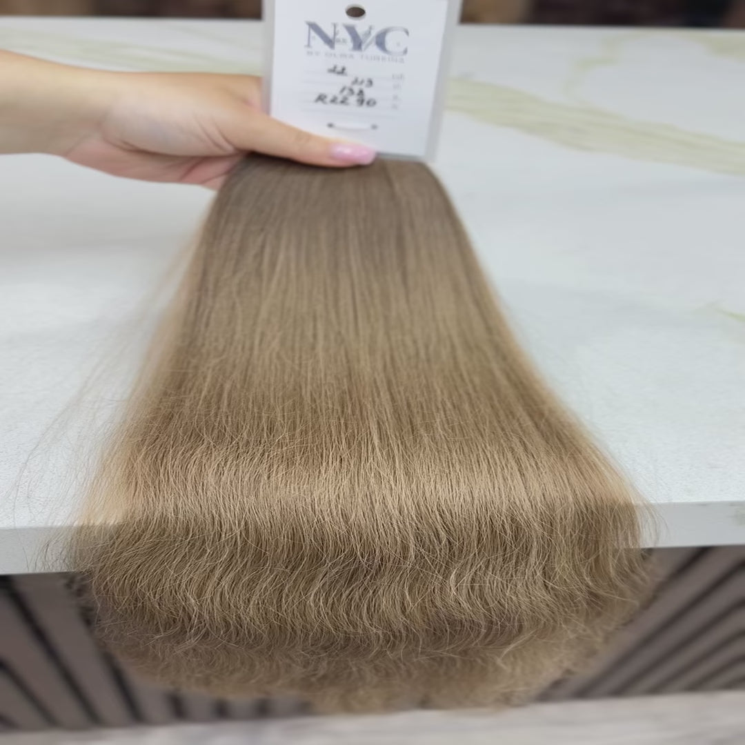 K-tip Slavic hair, colored, wavy 22 inch, 123gr, 213 str