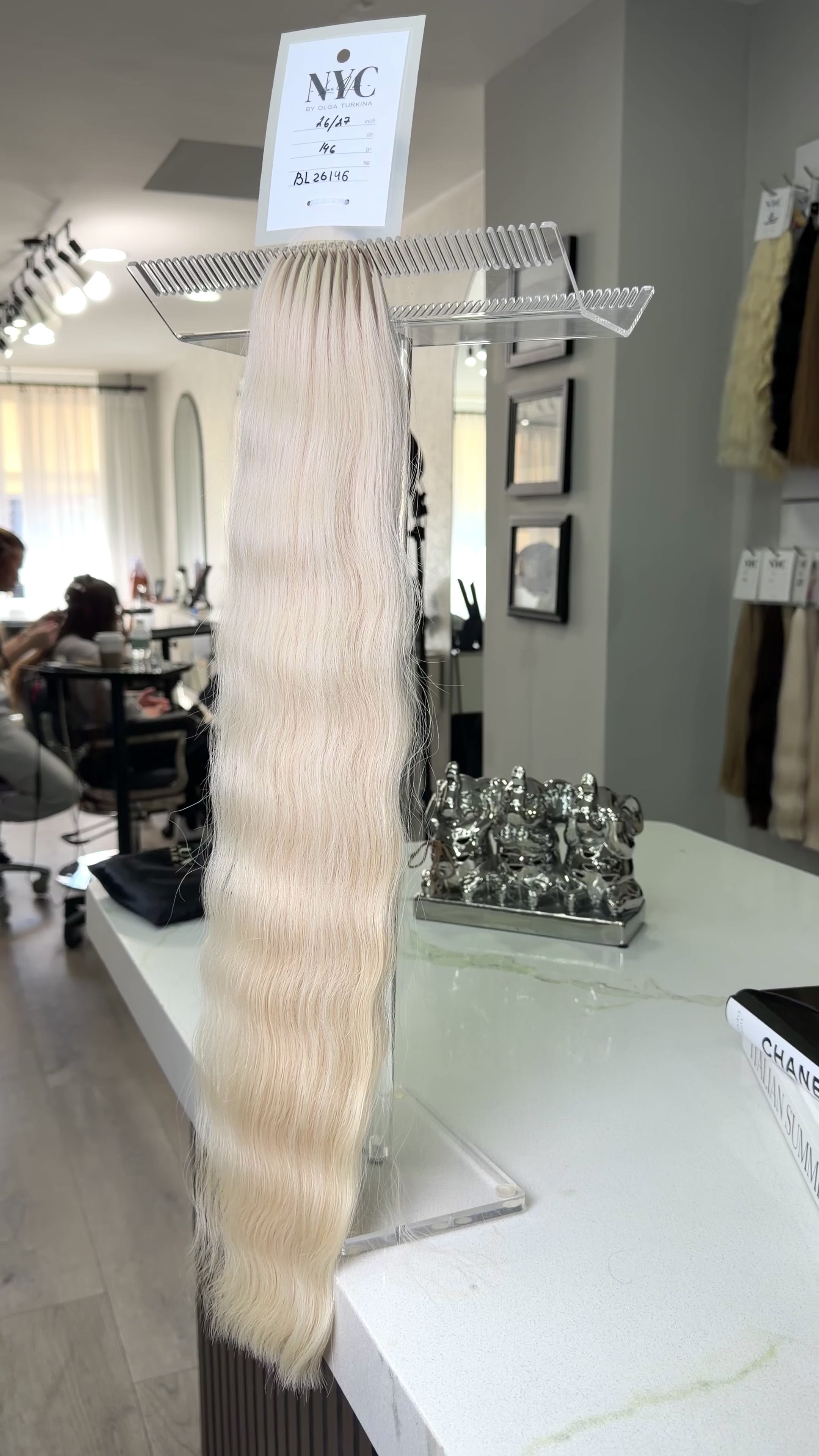 Premium Slavic Colored Hair – Blonde Wavy Bulk, 26/27 Inch, 146g