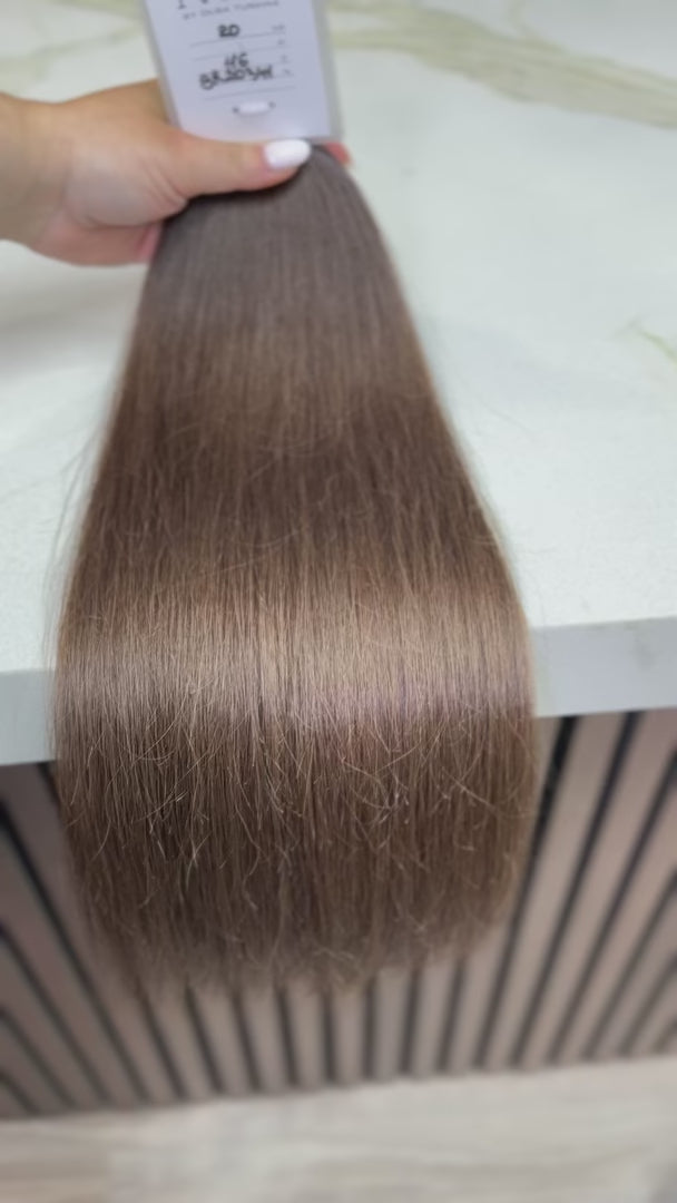K-tip Slavic hair, colored, straight 20 inch, 116gr, 202str