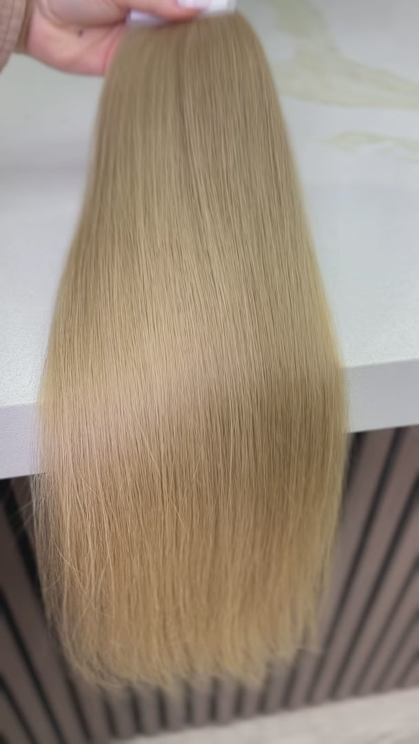K-tip Slavic hair, colored, straight 22 inch, 120gr, 230str