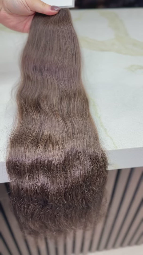 K-tip Slavic hair, colored, wavy 24 inch, 122gr, 148str