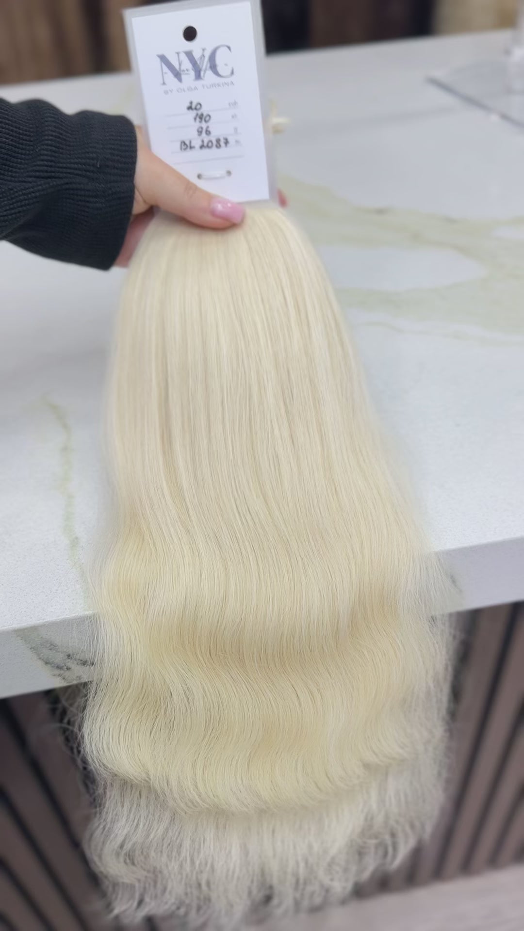 K-tip Slavic hair, colored, wavy 20 inch, 96gr, 190str