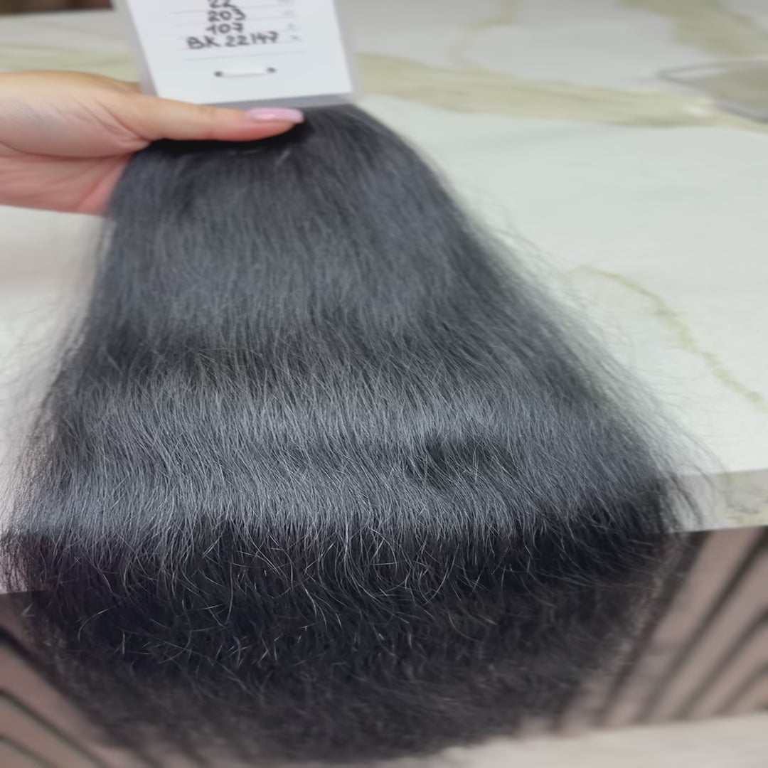 K-tip Slavic hair, colored, wavy 22 inch, 103gr, 203str