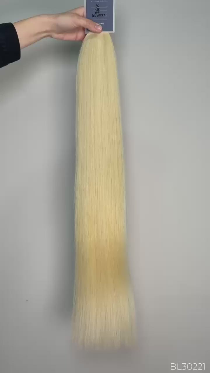 K-Tip Slavic Hair Blonde 30" 188 Strands | LuxHairNYC