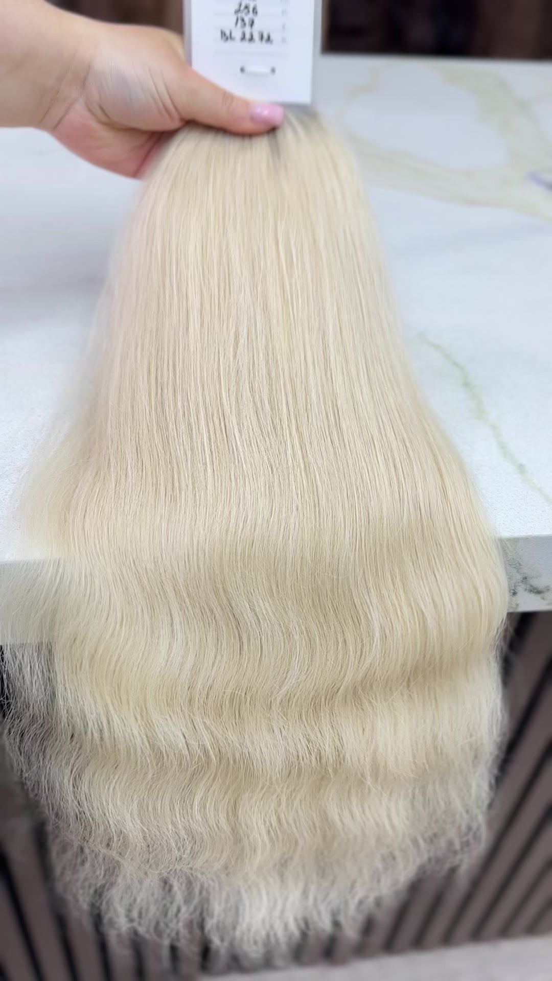 K-tip Slavic hair, colored, wavy 22 inch, 133gr, 256str