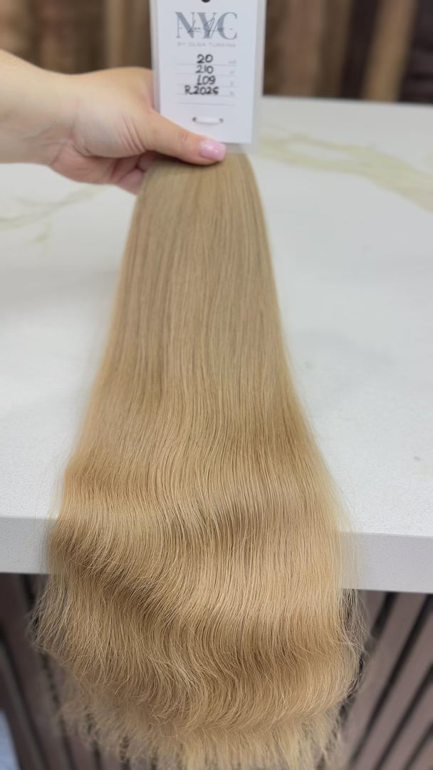 K-tip Slavic hair, colored, wavy 20 inch, 109gr, 210str