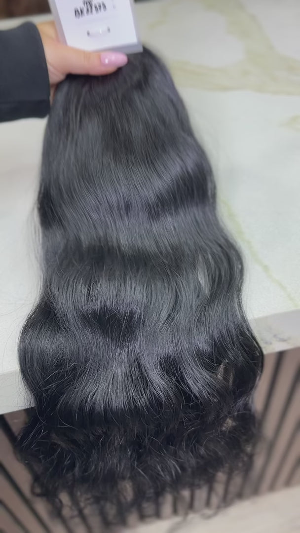 K-tip Slavic hair, colored, wavy 22 inch, 106gr, 180str