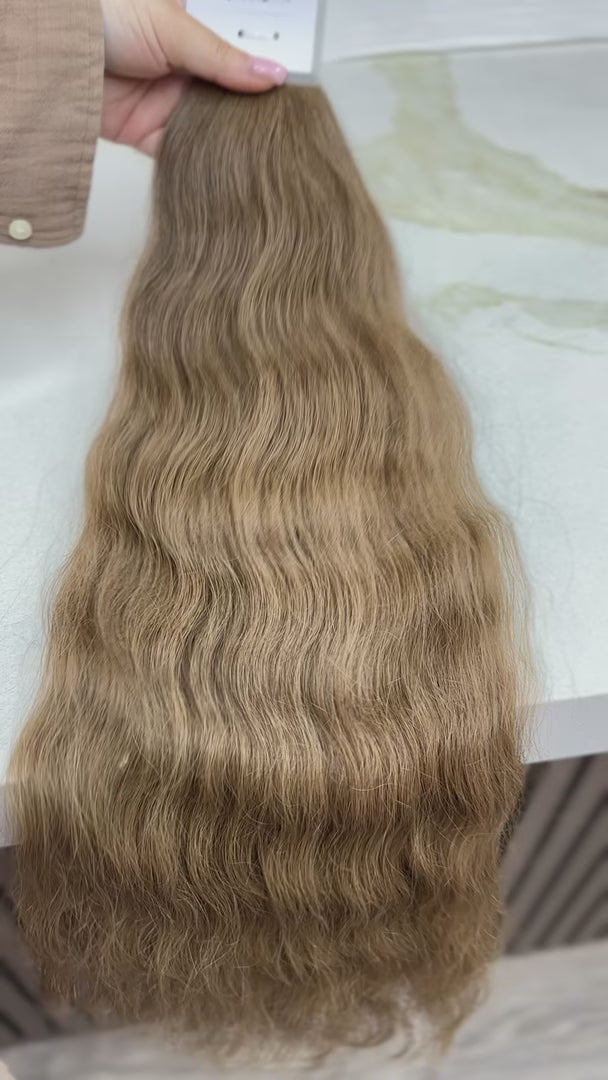 K-tip Slavic hair, colored, wavy 24 inch, 131gr, 199str