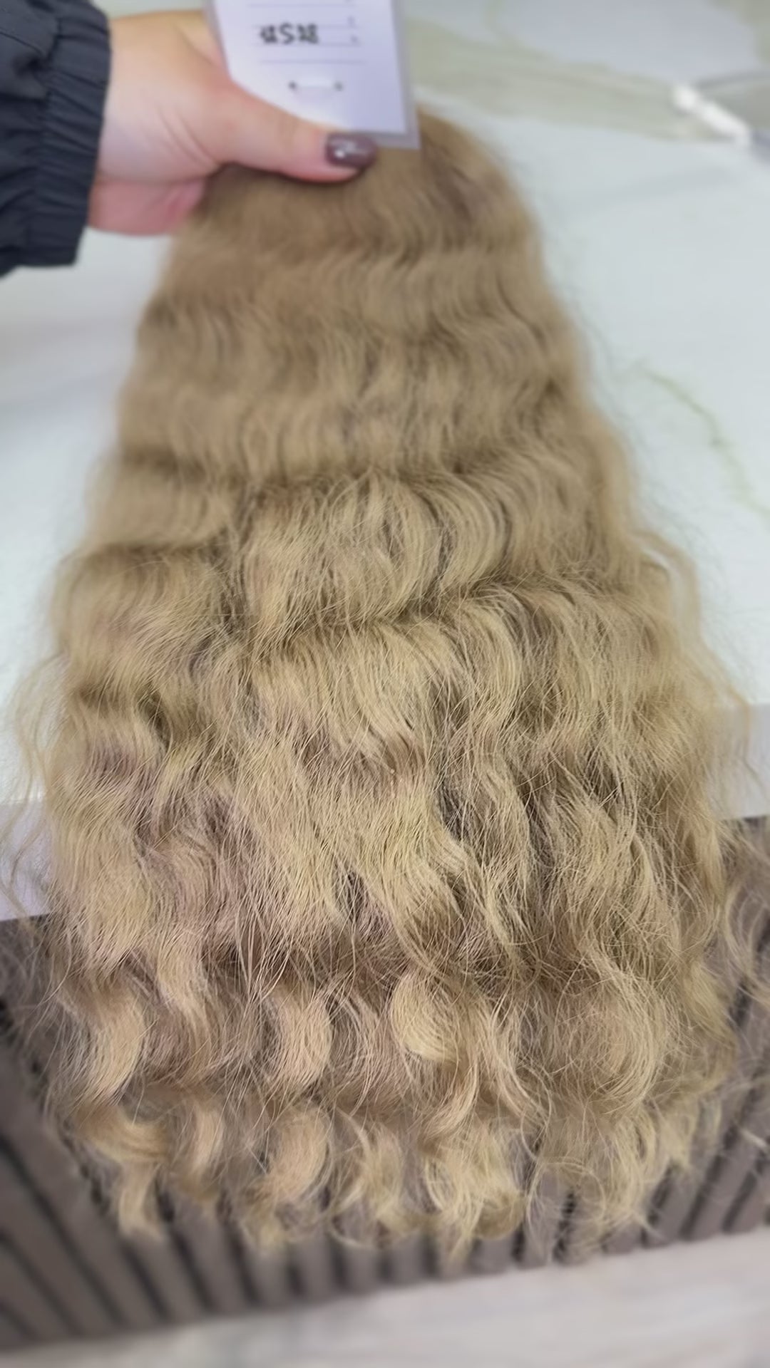 Bulk Slavic hair, colored ,wavy 18 inch: 106g
