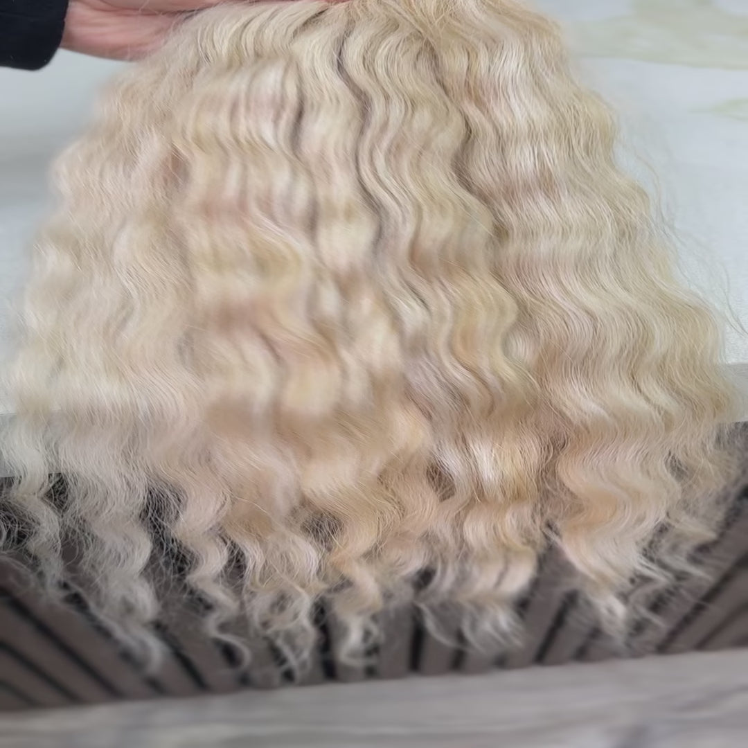 K-tip Slavic hair, colored, curly 20 inch, 102gr, 226str